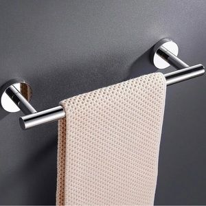 NWT. Polished steel 12 inch towel bar.